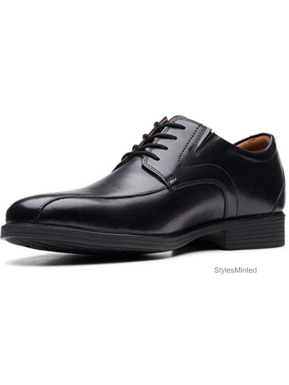 Men's Leather Oxford Bicycle Toe Lace Up Ortholite Casual Semi Formal